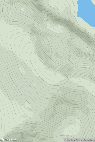 Thumbnail image for Meall Horn [Durness to Loch Shin] showing contour plot for surrounding peak